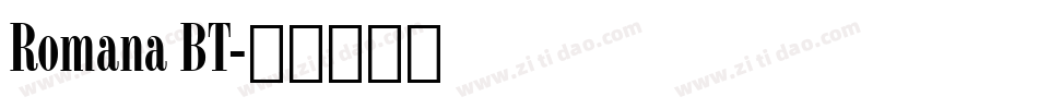 Romana BT字体转换